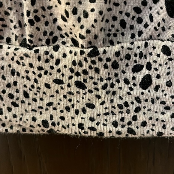 Loft tan 3/4 sleeved with black dots top. Size Small. - Picture 3 of 9
